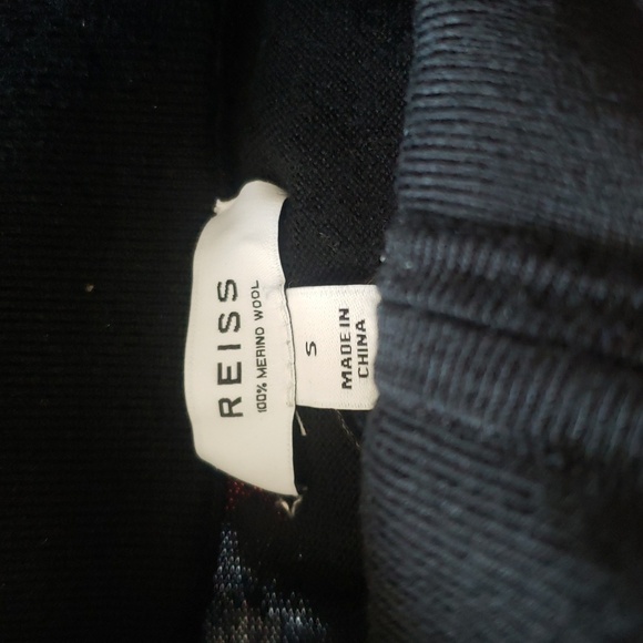 🖤BUY 2 GET 1 FREE  REISS BLACKHALL MERINO WOOL HALF ZIP FUNNEL NECK JUMPER - Picture 11 of 11